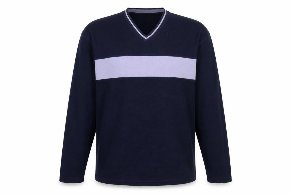 Marks & Spencer Men's Blue V-Neck Pullover Sweatshirt M