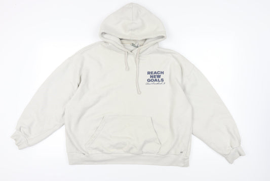Pacific Republic Beige Teen Pullover Hoodie, L