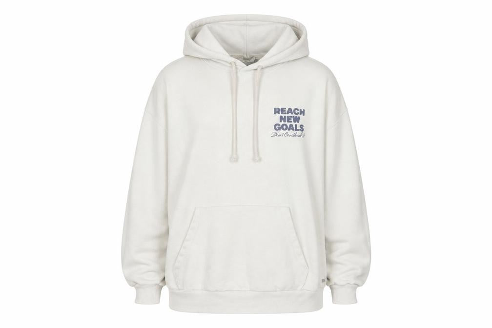 Pacific Republic Beige Teen Pullover Hoodie, L