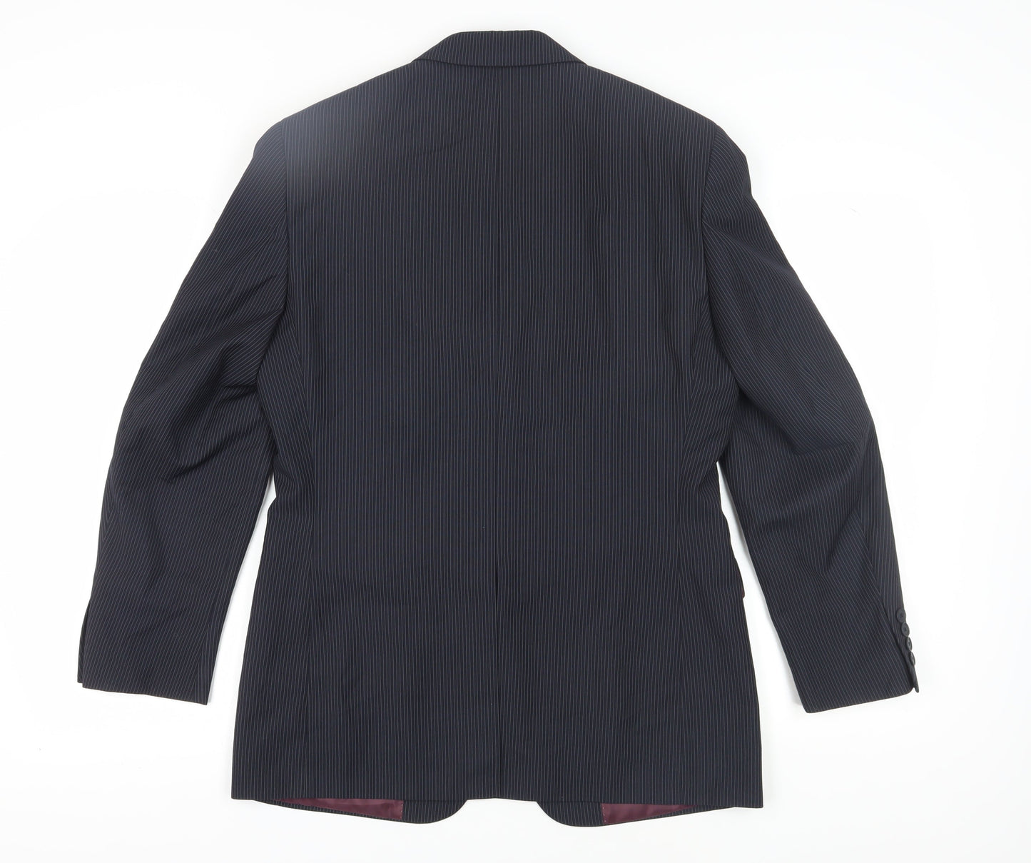 Greenwoods Men's Black Striped Blazer, Size 38R, Formal