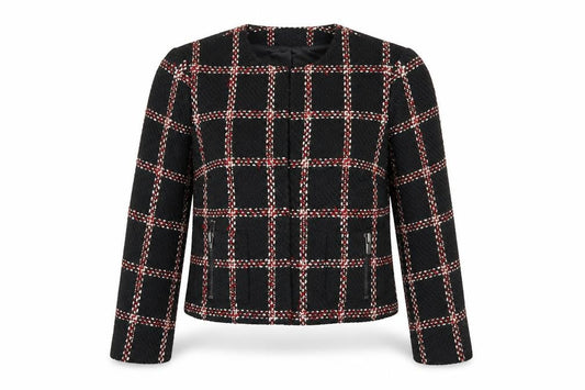 Marks & Spencer Women's Black Check Blazer Size 10