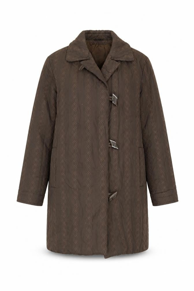 Klass Women's Brown Trench Coat, Size S, Button Closure