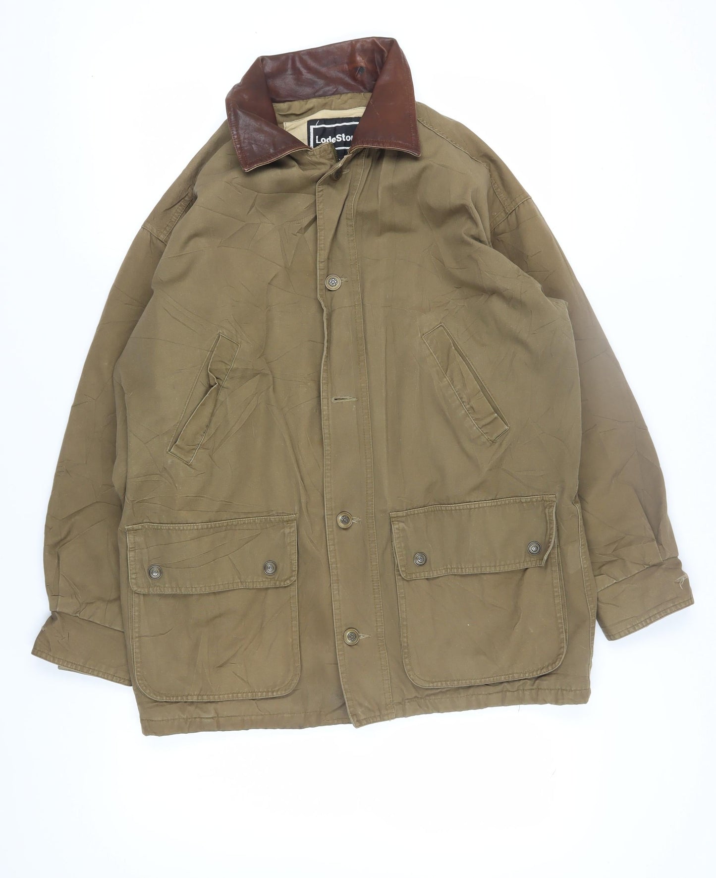 LodeStone Men's Brown Military Jacket S