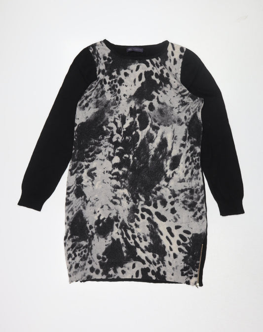 Marks and Spencer Women's Black Animal Print Pullover, Size 16