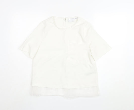 ASOS DESIGN Women's Ivory Blouse UK 8 Round Neck