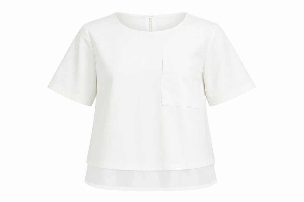 ASOS DESIGN Women's Ivory Blouse UK 8 Round Neck