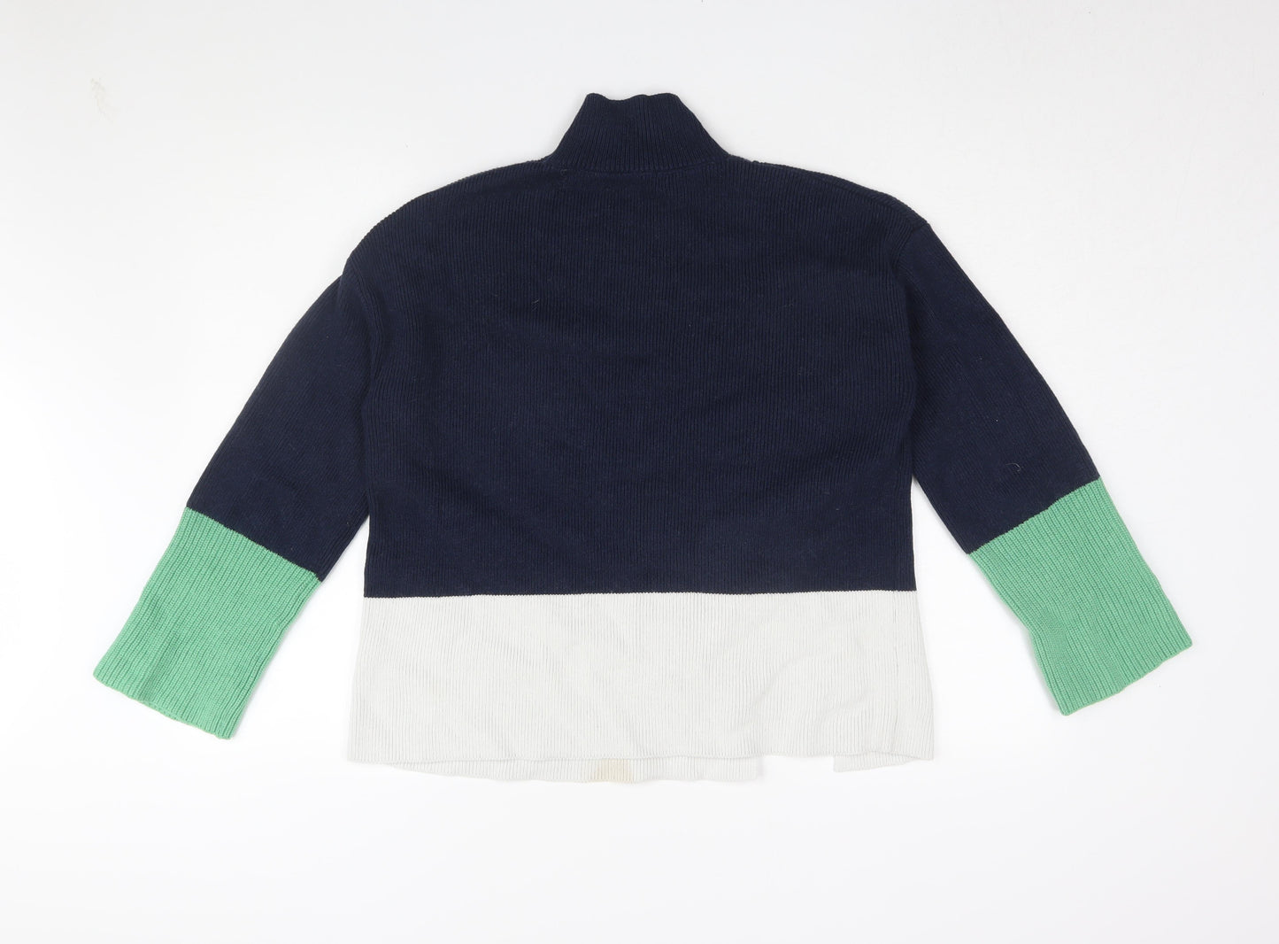 Marks and Spencer Women's Blue High Neck Pullover - M
