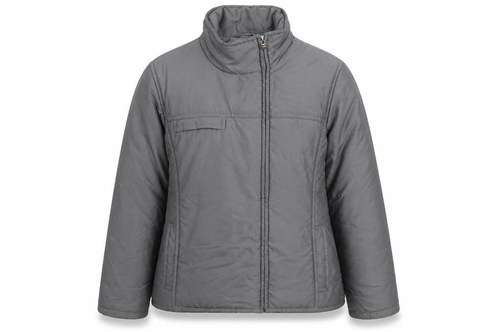 Cerruti Women's Grey Mid-Length Puffer Jacket Size 12