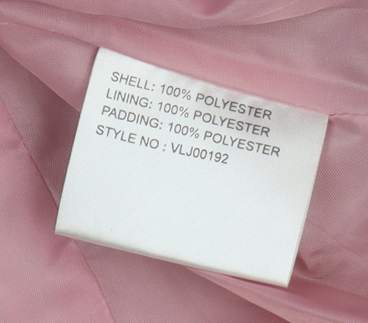 Pure & Natural Women's Pink Quilted Jacket Size S