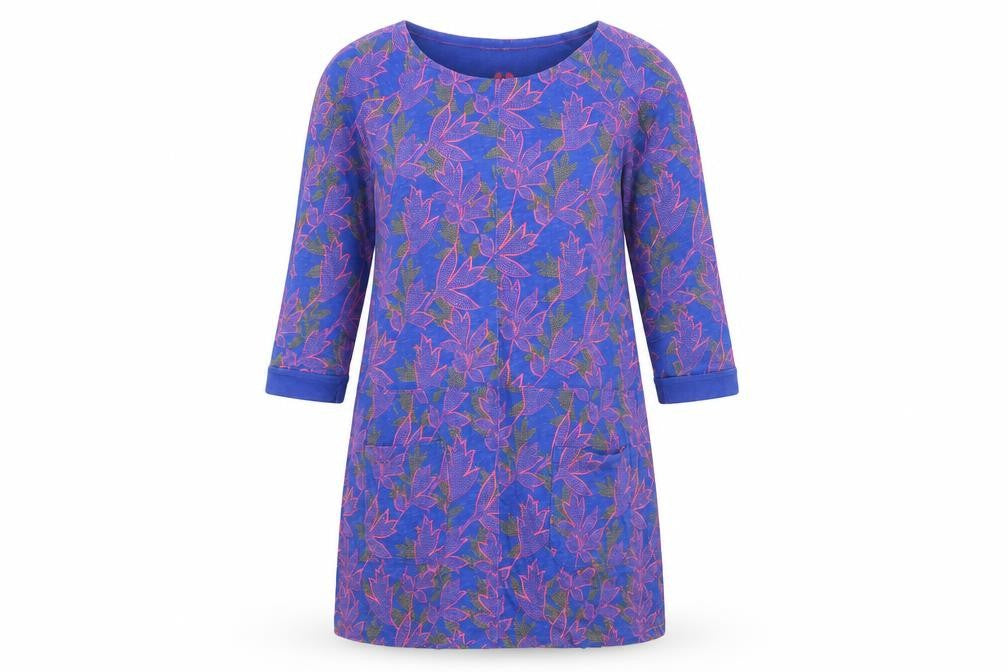 White Stuff Women's Purple Floral Tunic, Size 12