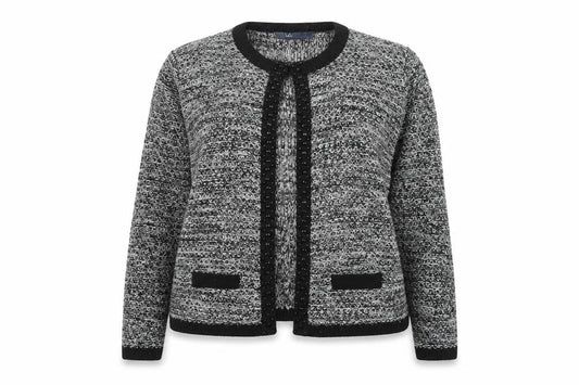 Isle Women's Grey Cardigan, L, Long Sleeve Knit Jumper