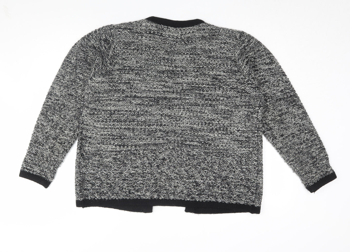 Isle Women's Grey Cardigan, L, Long Sleeve Knit Jumper
