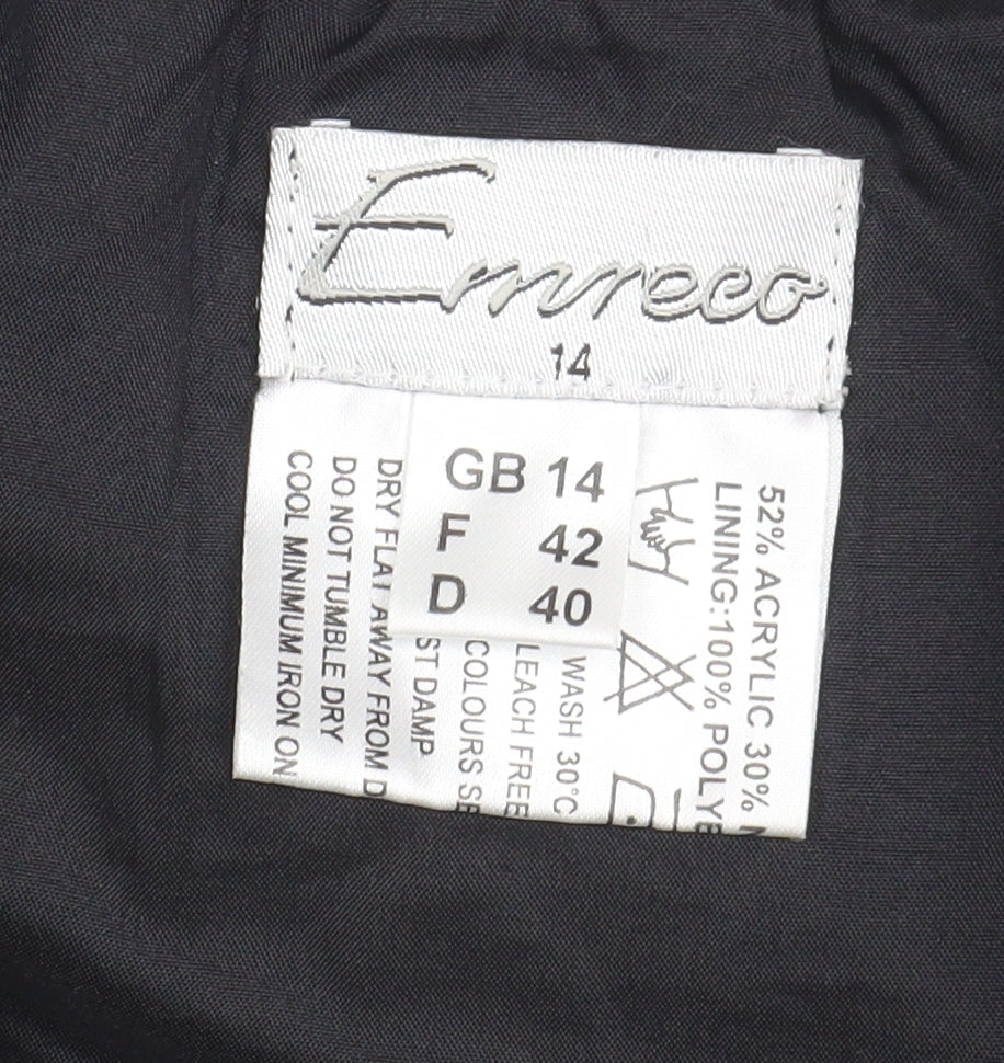 Emreco Women's Grey Pencil Skirt Size 14 Wool Blend