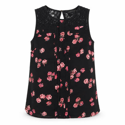 Oasis Women's Black Floral Tunic Blouse Size 8