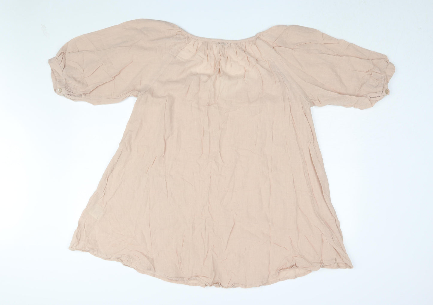 Vila Women's Beige Short Sleeve Blouse - S