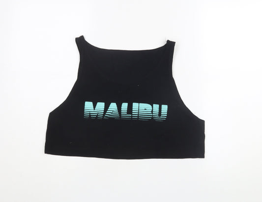 American Apparel Women's Black Cropped Tank Top