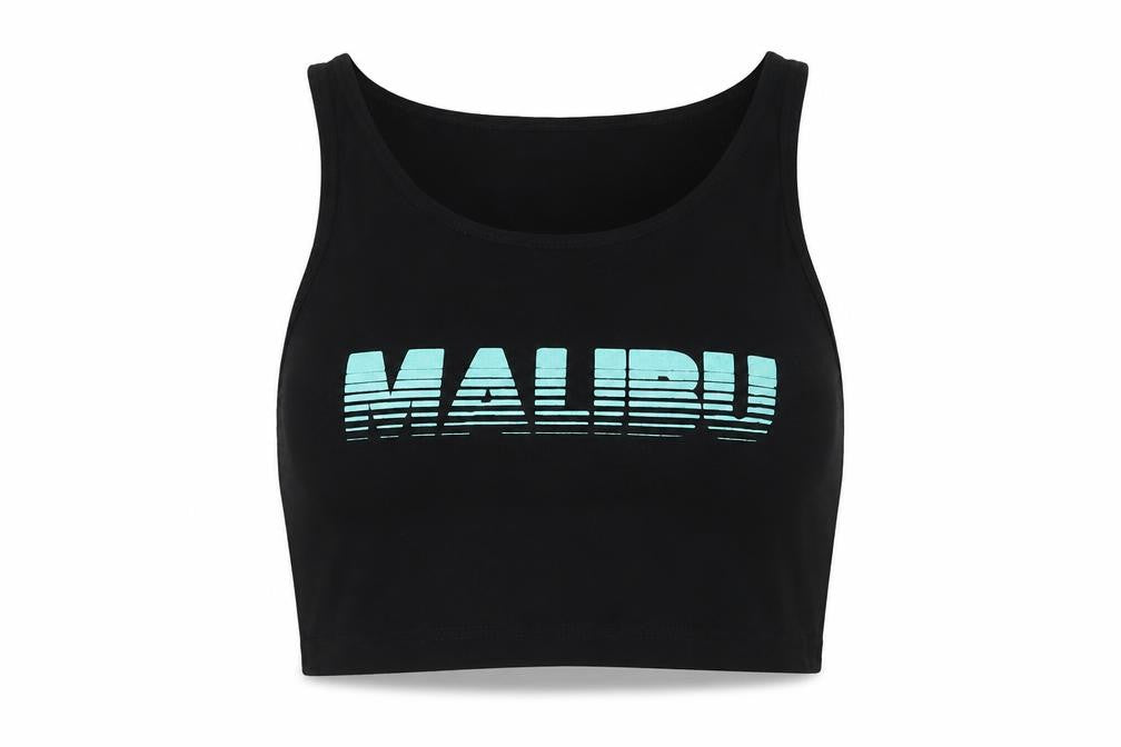 American Apparel Women's Black Cropped Tank Top