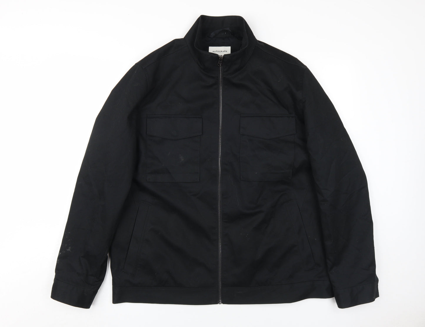 Men's XL Black Military Jacket by Marks and Spencer