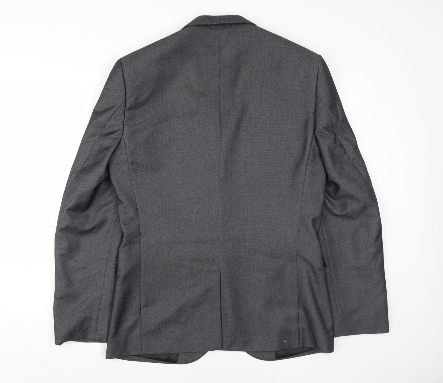 Next Men's Grey Blazer 40R Regular Fit Single-Breasted