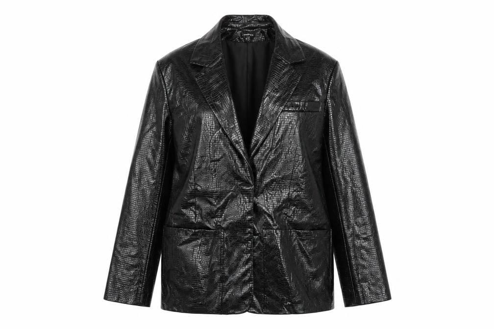 Boohoo Women's Black Blazer Size 14 - Stylish Outerwear