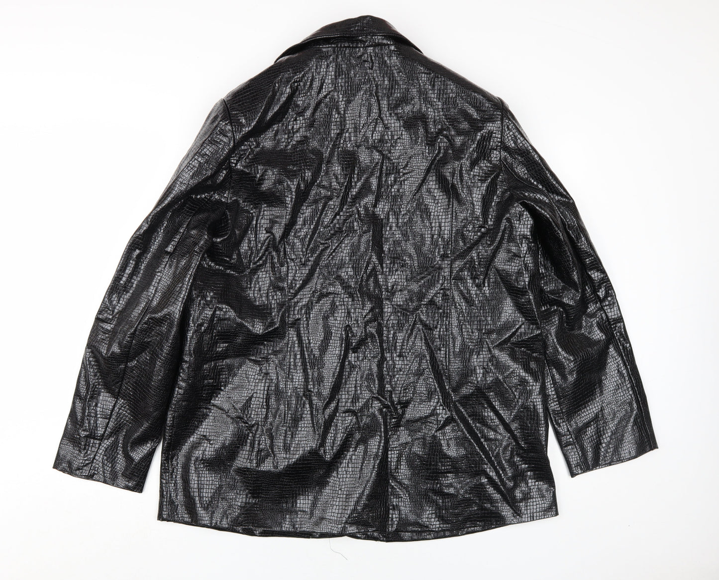 Boohoo Women's Black Blazer Size 14 - Stylish Outerwear