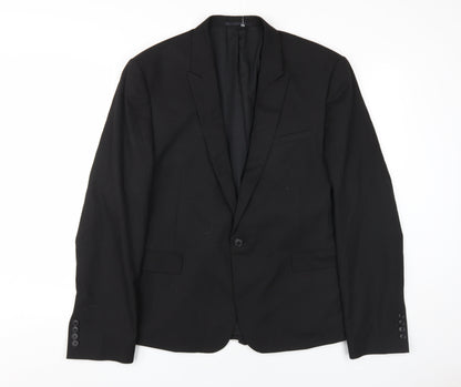 Additional front view of ASOS Black Men's Blazer, size 44, Formal Wear