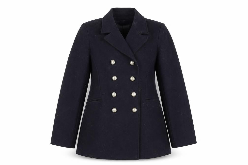 Zara Women's Black Wool Pea Coat Size 6