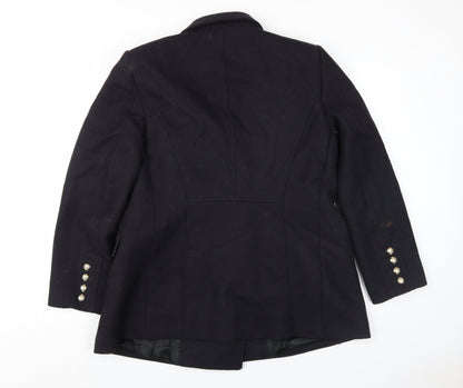 Zara Women's Black Wool Pea Coat Size 6
