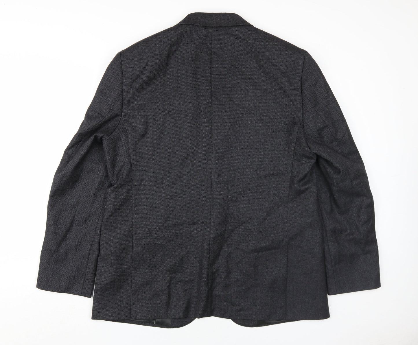 Marks and Spencer Men's Black Blazer, Size 44R, Wool
