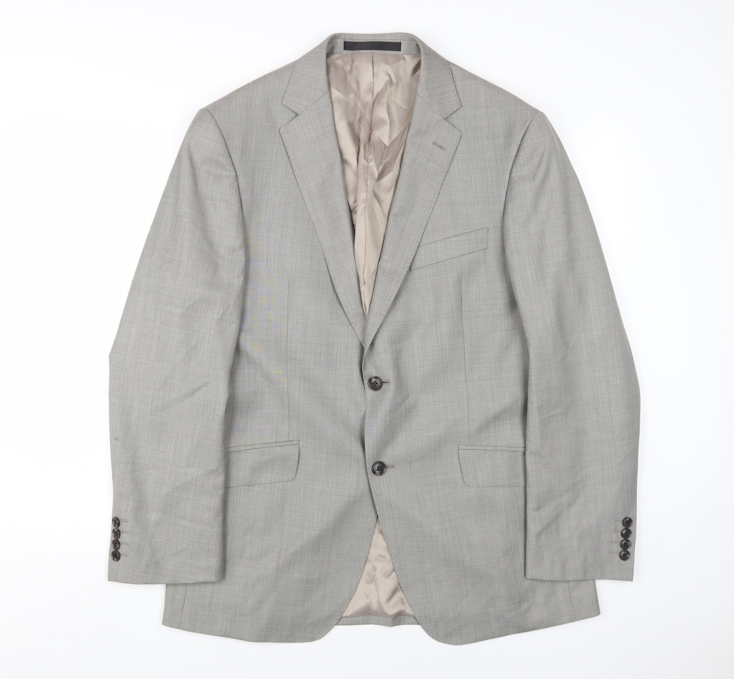 Marks and Spencer Men's Grey Wool Suit Jacket 40R