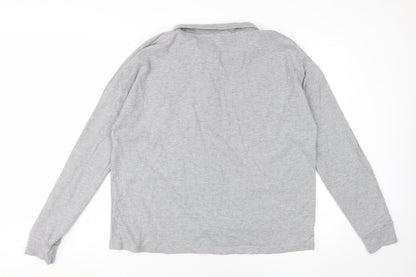 Boohoo Womens Grey Button-Up Long Sleeve Top