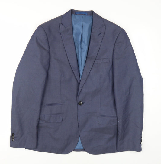 Marks and Spencer Men's Blue Blazer, Size 36S