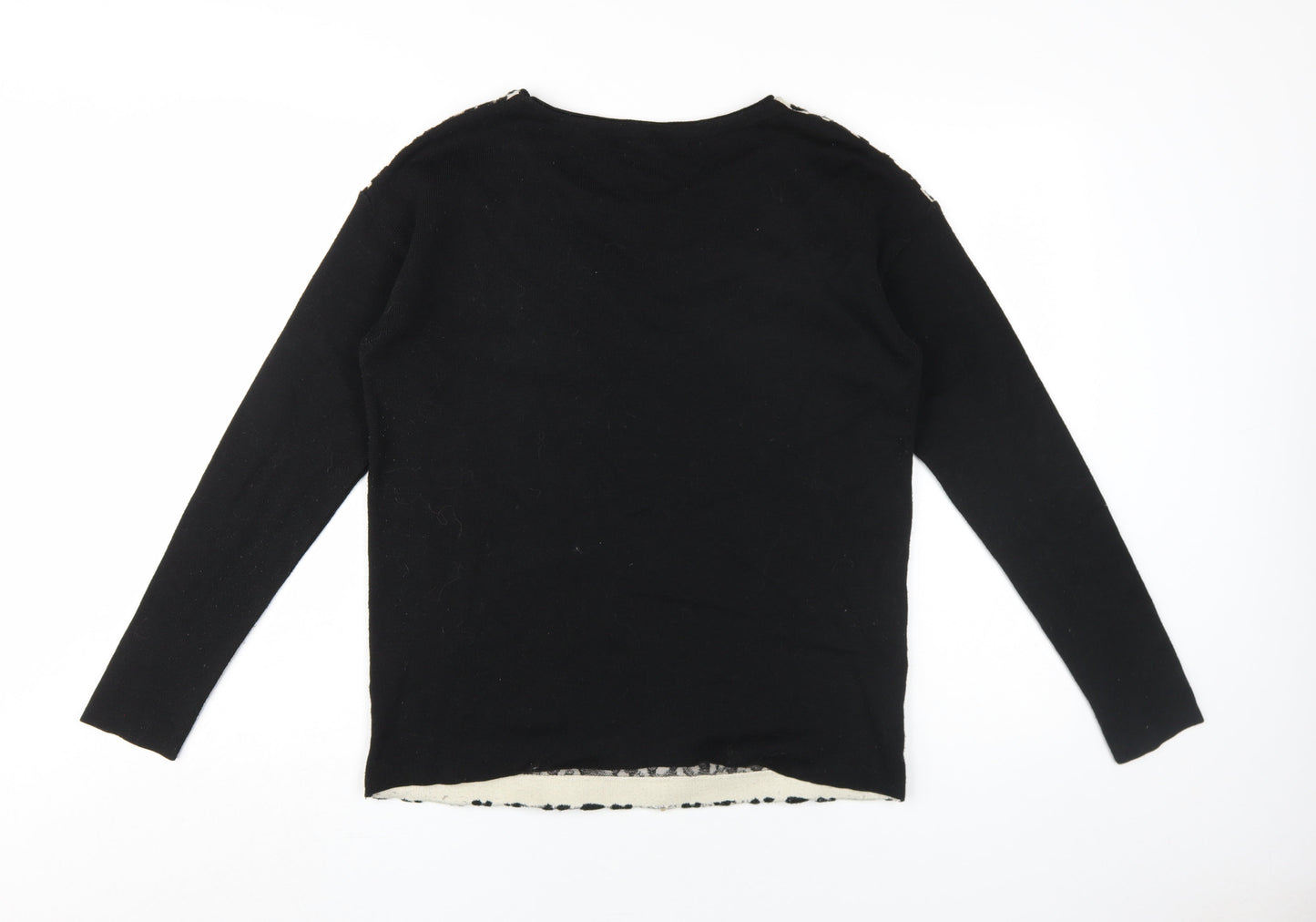 Next Women's Black Animal Print Pullover Jumper Size 12