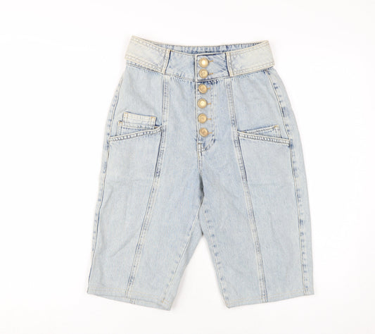 River Island Women's Blue Cropped Jeans, Size 8