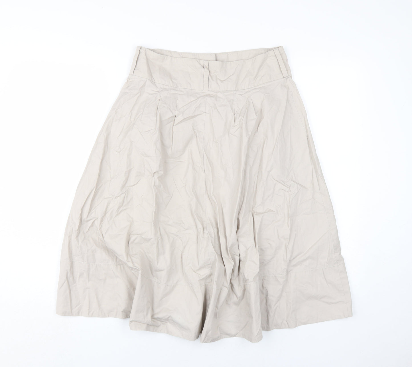 Zara Basic Women's Beige A-Line Cotton Skirt M
