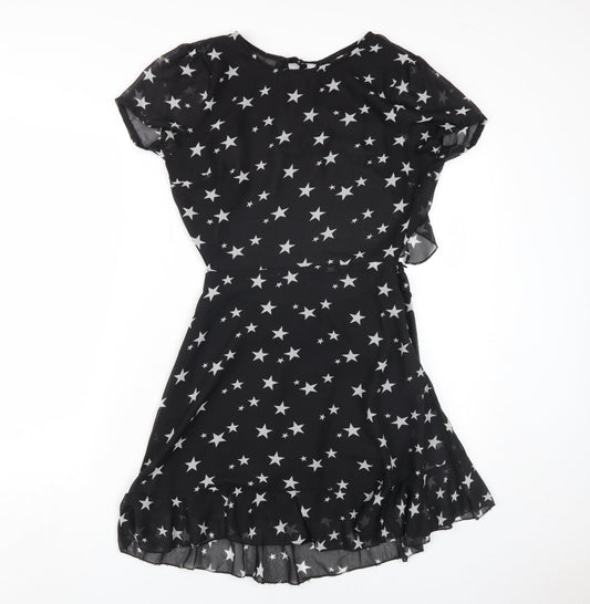 Nasty Gal Women's Black A-Line Star Dress Size 6