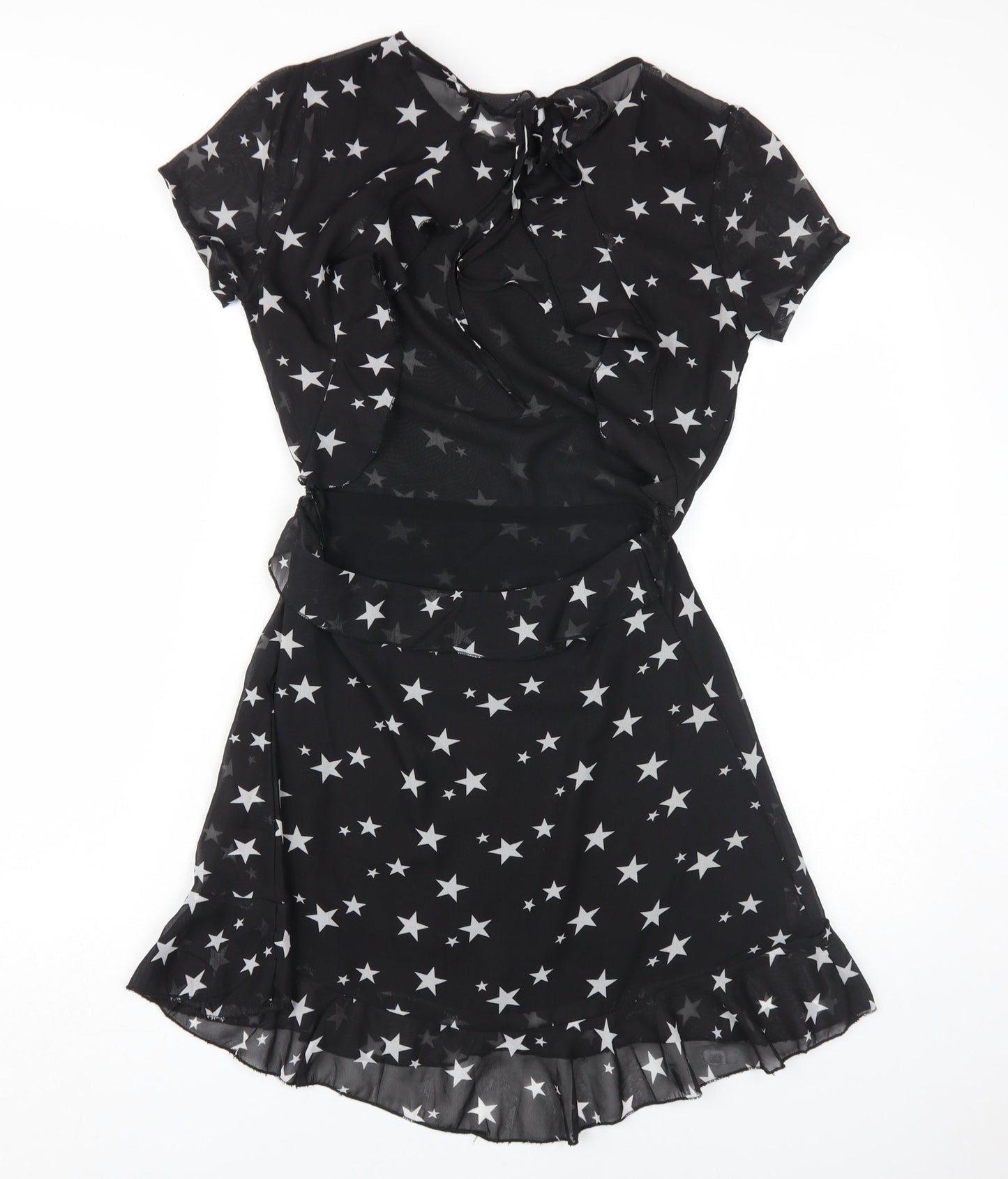 Nasty Gal Women's Black A-Line Star Dress Size 6