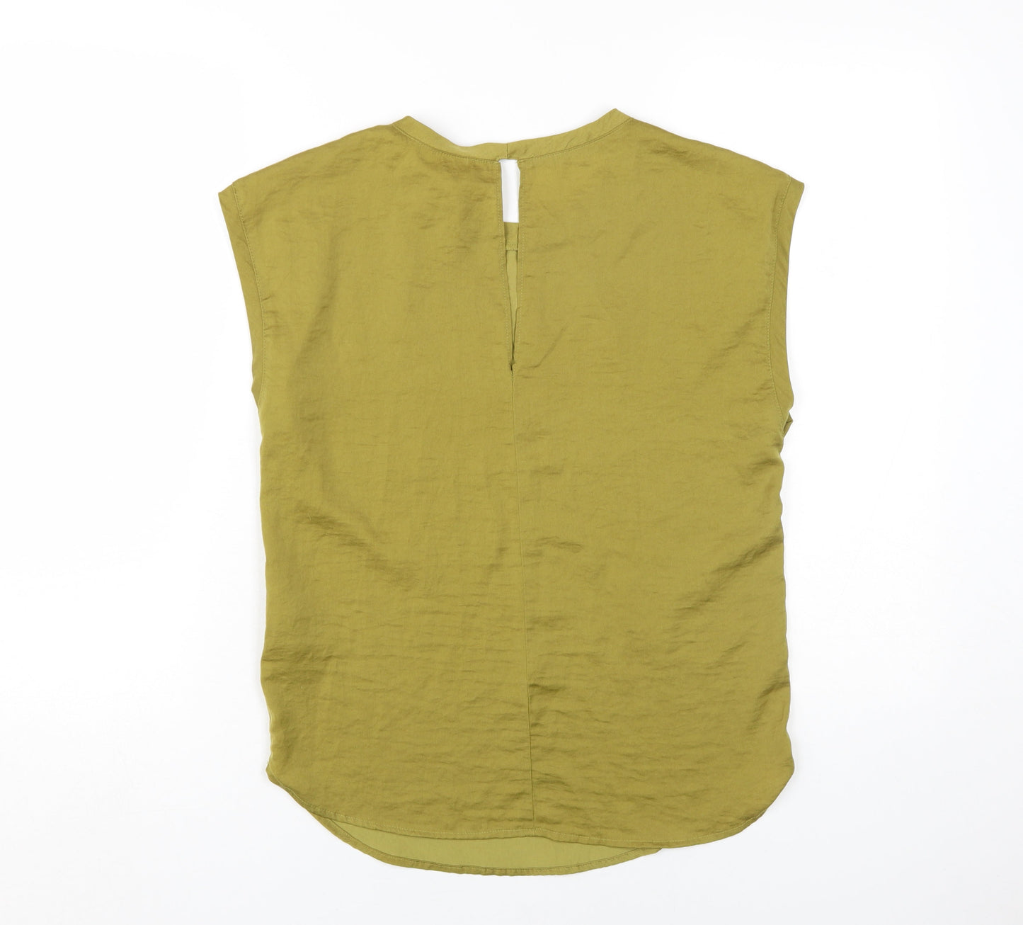 H&M Women's Green Sleeveless Crew Neck Blouse