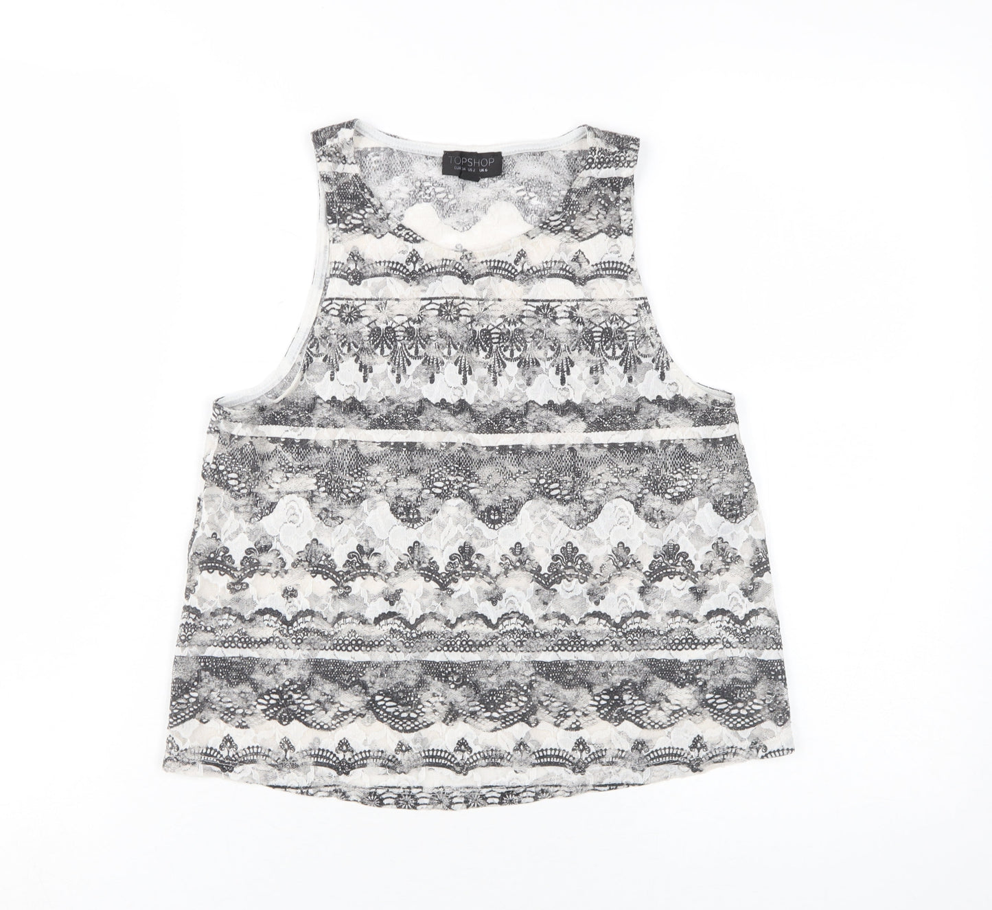 Topshop Women's Multi Lace Tank Top Size 6