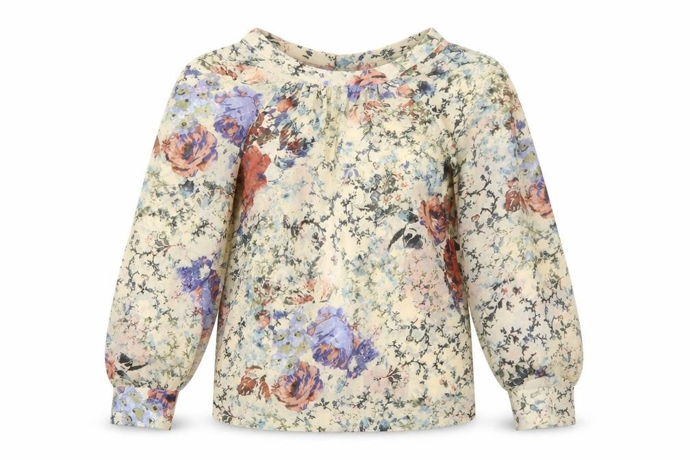 Topshop Women's Floral Blouse, Size 8, Lightweight Chiffon