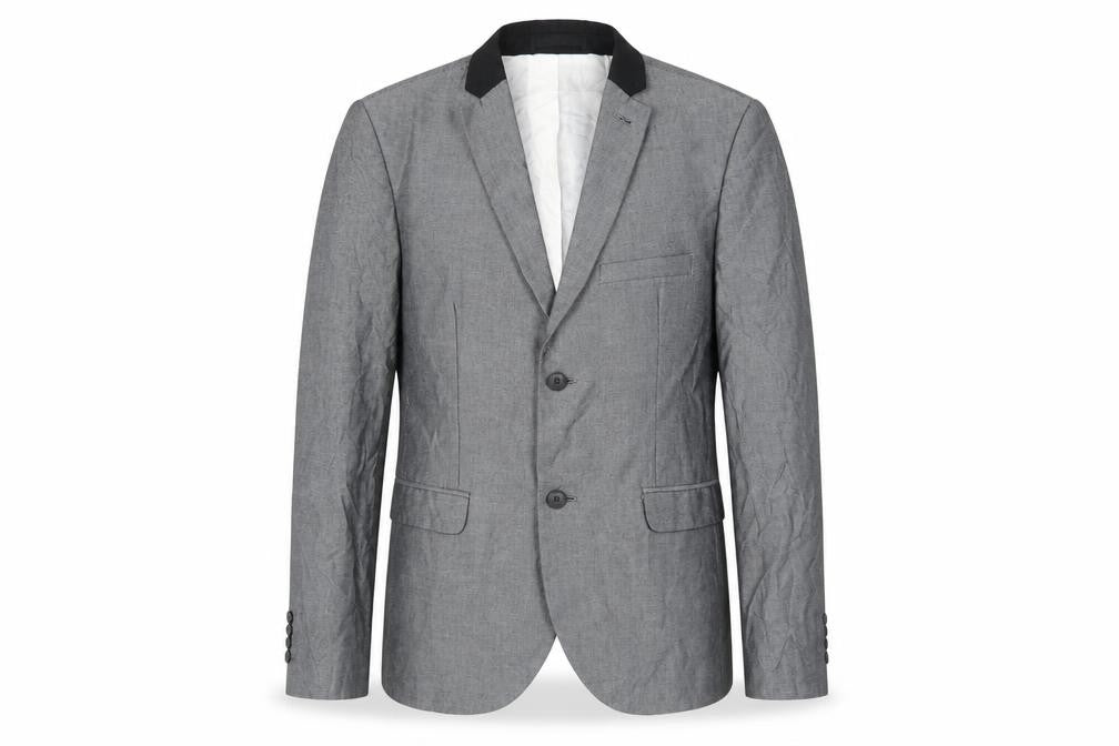 TOPMAN Men's Grey Blazer UK Size 40, Cotton, Excellent