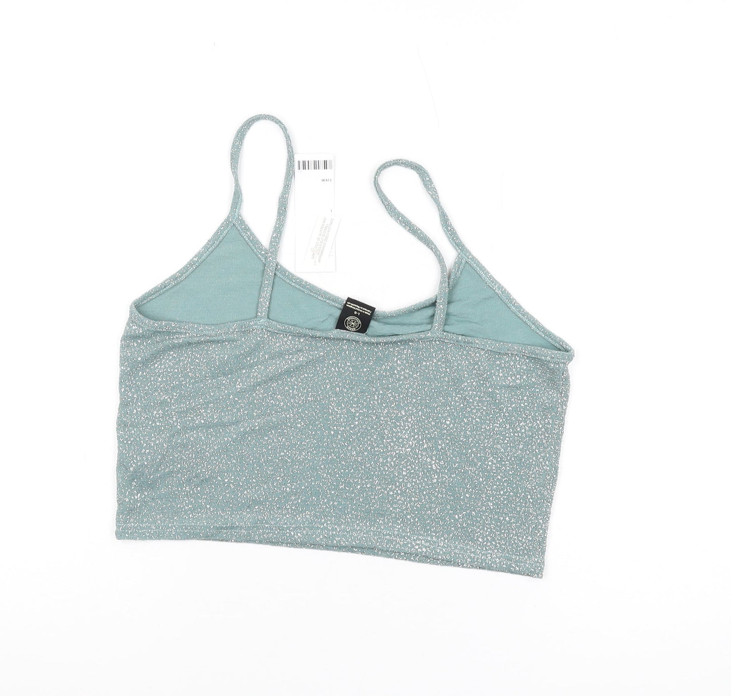 Urban Outfitters Women's Green Glitter Camisole, Size L