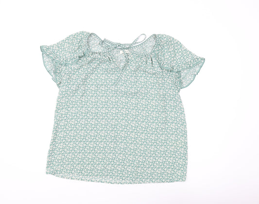 Max Studio Women's Blue Floral Tunic Blouse M