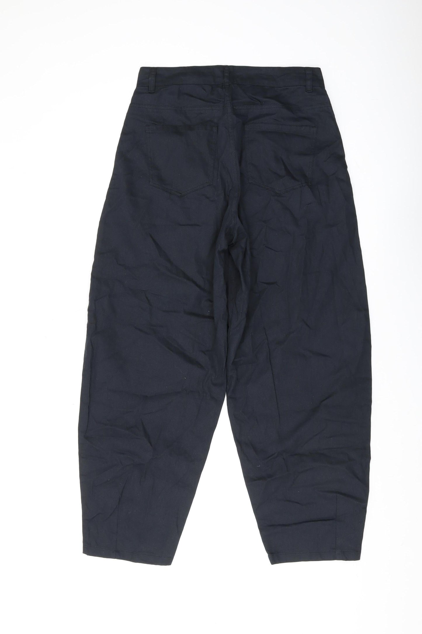 Motel Women's Black Straight Cotton Trousers Size S