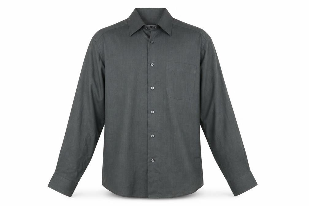 Marks & Spencer Men's Green Vintage Button-Up Shirt, Size 15