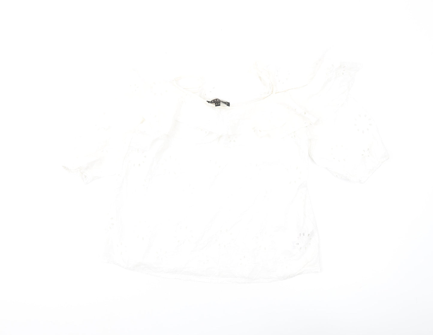 Lipsy Women's White Off the Shoulder Blouse Size 14
