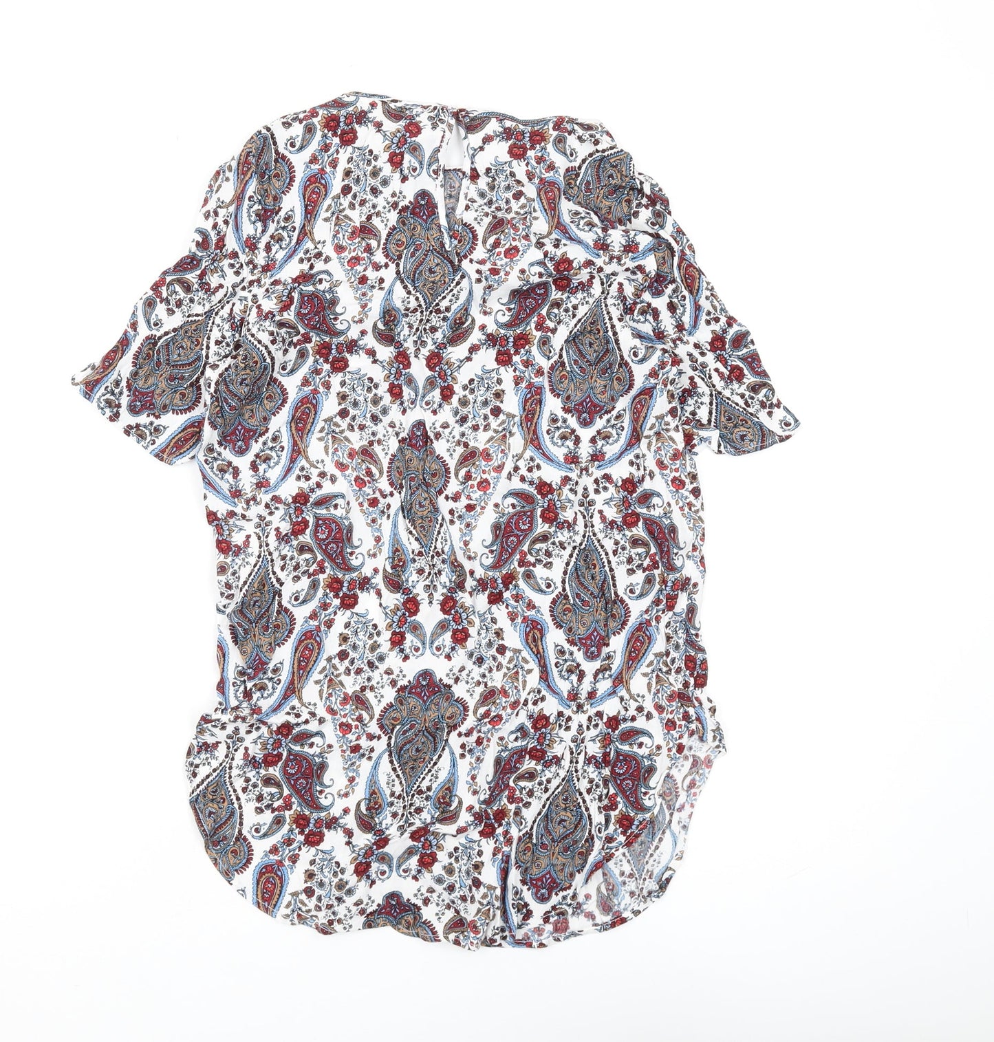 H&M Women's Multicoloured Paisley Tunic Blouse Size 6