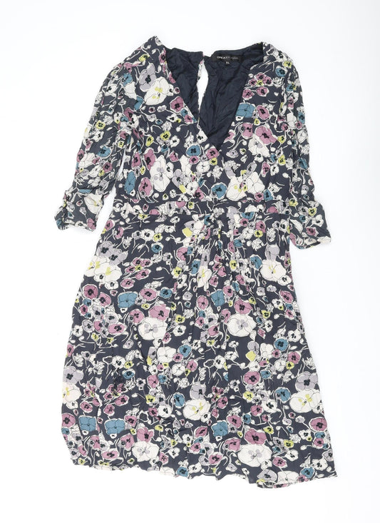 Great Plains Women's Multicoloured Floral Wrap Dress XL