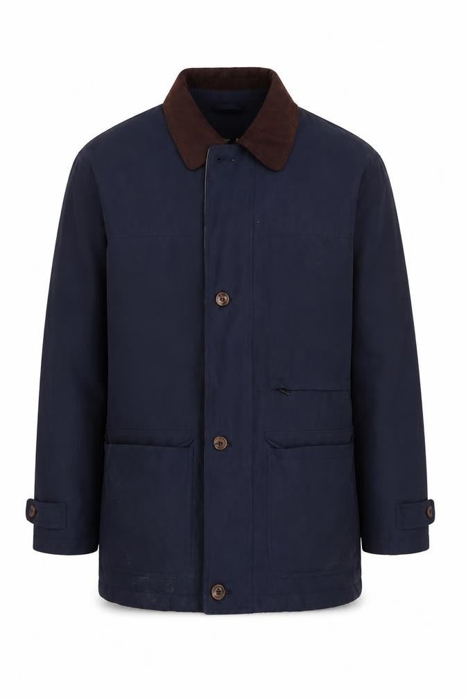 AWARD Men's Blue Coat, Size S, Button Closure
