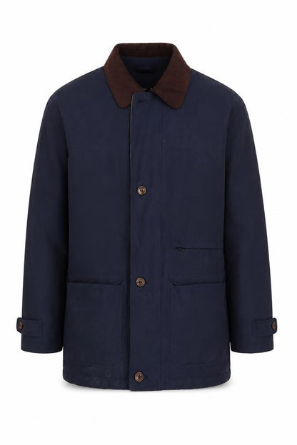 AWARD Men's Blue Coat, Size S, Button Closure